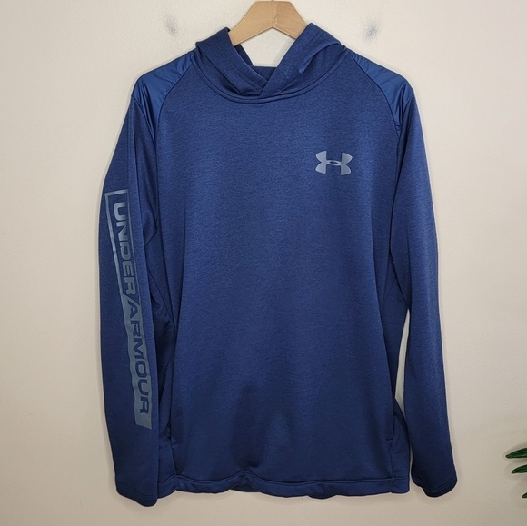Under Armour | ColdGear Loose Fit Navy Blue Hoodie Sweatshirt Large - Picture 1 of 7